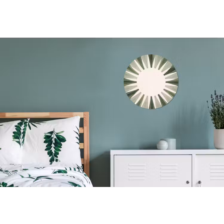 Planten - Abstract - Waterverf - Groen - Natuur Wandcirkel aluminium klein -slaapkamer
