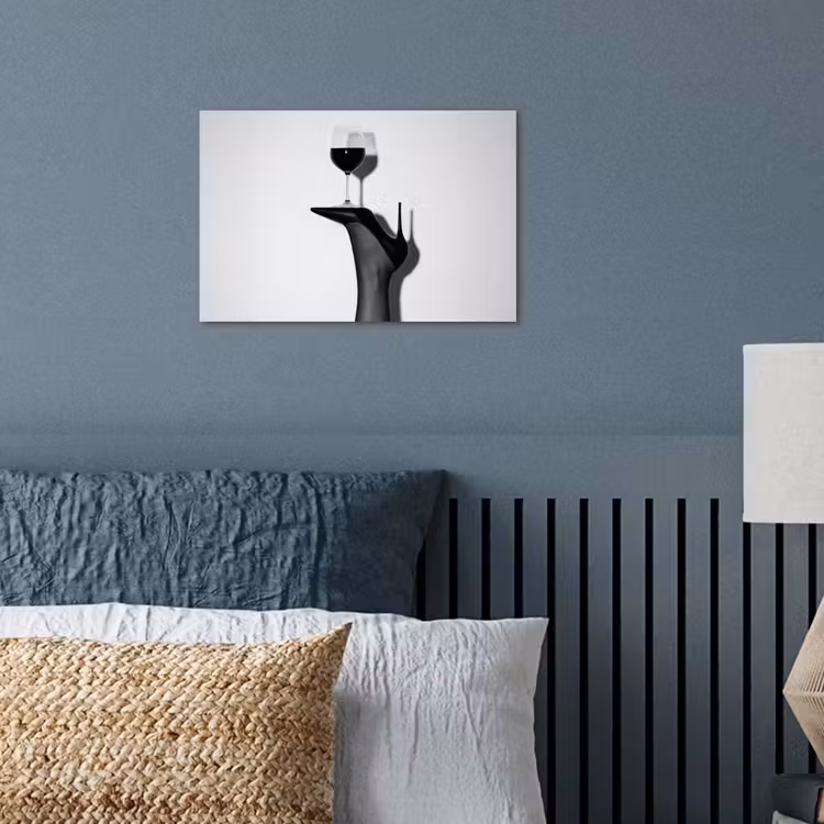 Hak - Wijn - Minimalistisch - Zwart poster papier klein -sfeer2