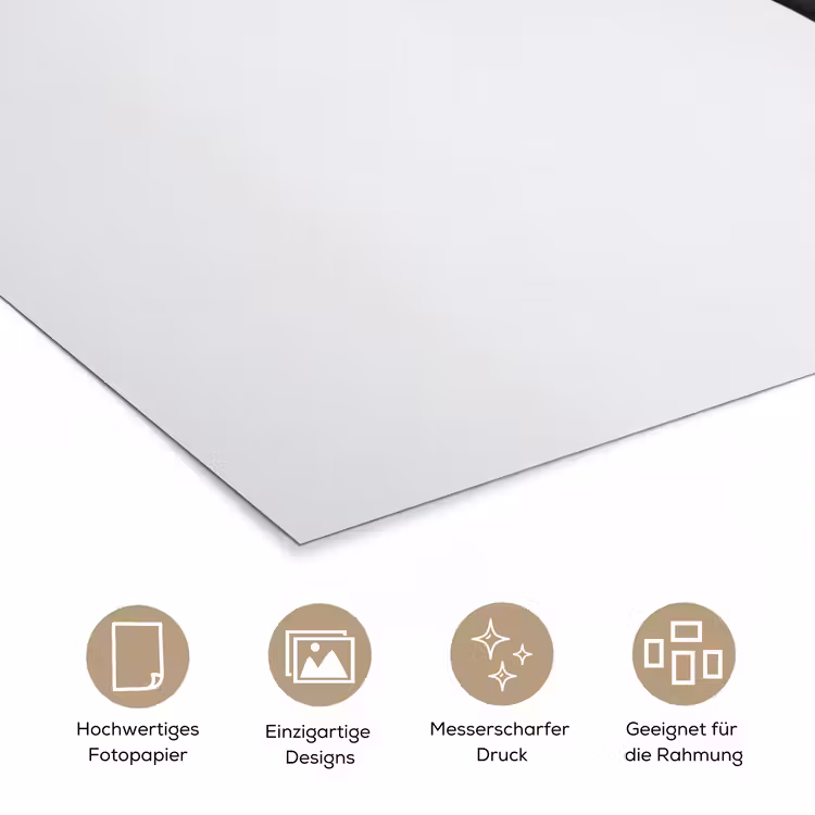 Hak - Wijn - Minimalistisch - Zwart poster papier klein -tcloseup_DE