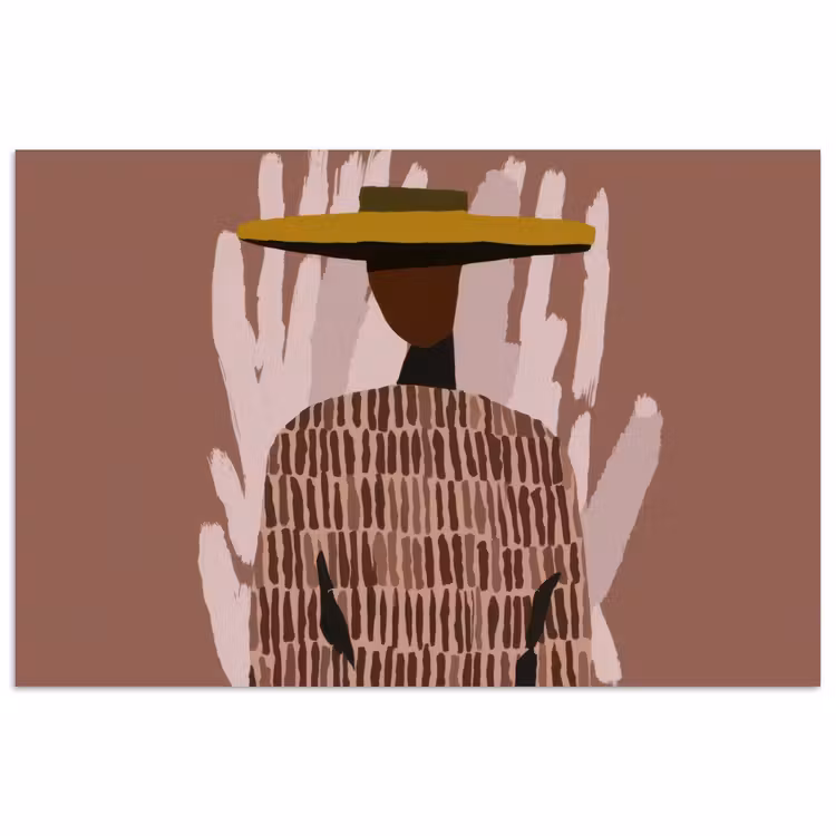 Abstract - Figuur - Illustratie - Hoed poster papier klein -3d