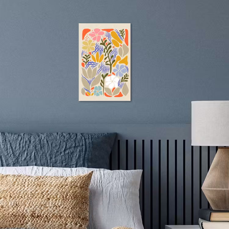 Abstract - Bloemen - Bladeren poster papier klein -sfeer2