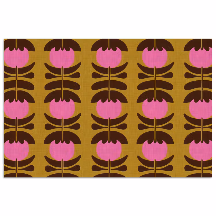Abstract - Bloemen - Roze poster papier klein 62 -3d