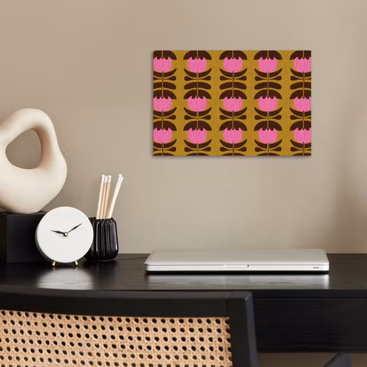 Abstract - Bloemen - Roze poster papier klein 62 -sfeer1