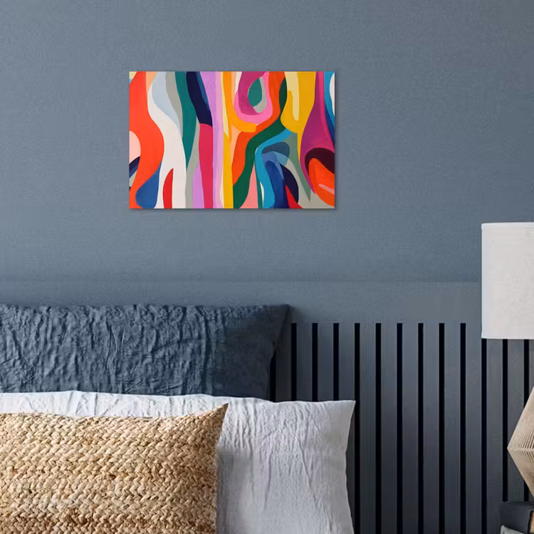 Abstract - Kleurrijk - Golven - Lijnen poster papier klein -sfeer2