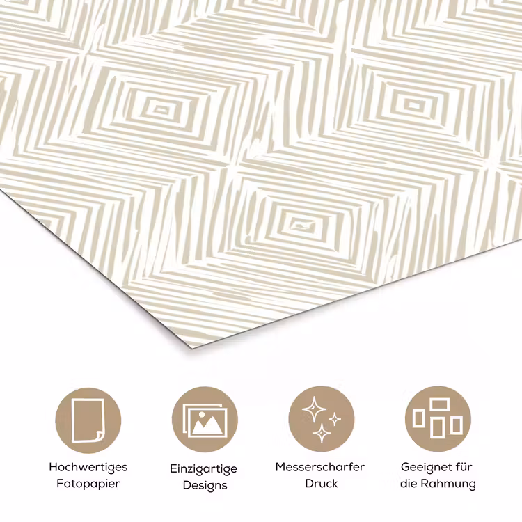 Abstract - Ruiten - Beige poster papier klein 62 -tcloseup_DE