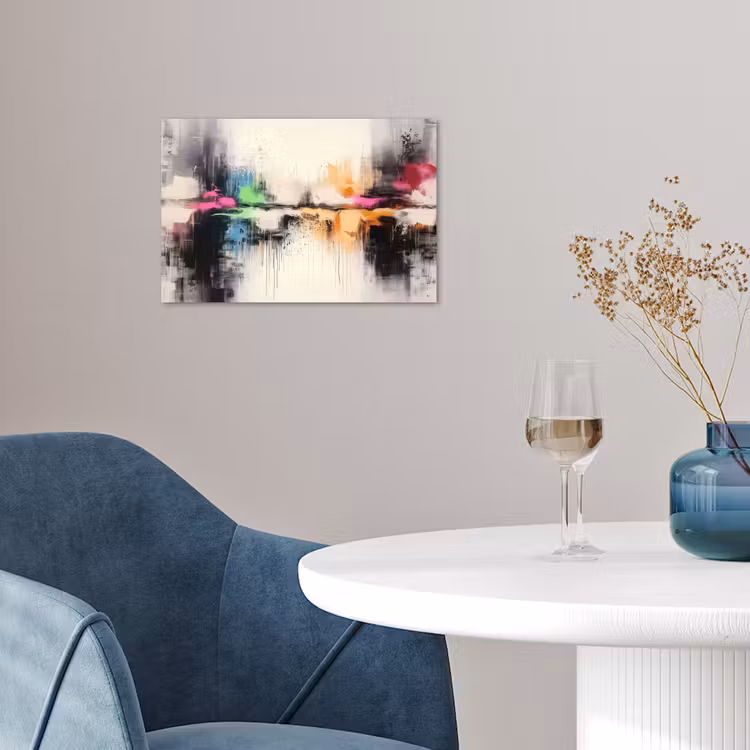 Abstract - Kleurexplosie - Landschap poster papier klein -sfeer3