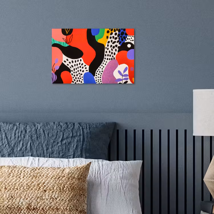 Abstract - Vormen - Kleuren - Stippen poster papier klein -sfeer2