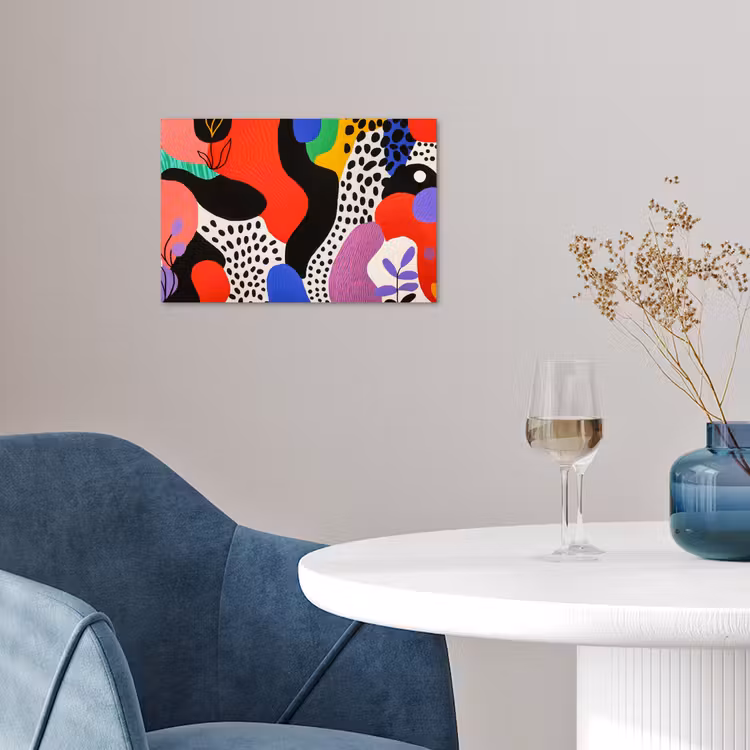 Abstract - Vormen - Kleuren - Stippen poster papier klein -sfeer3