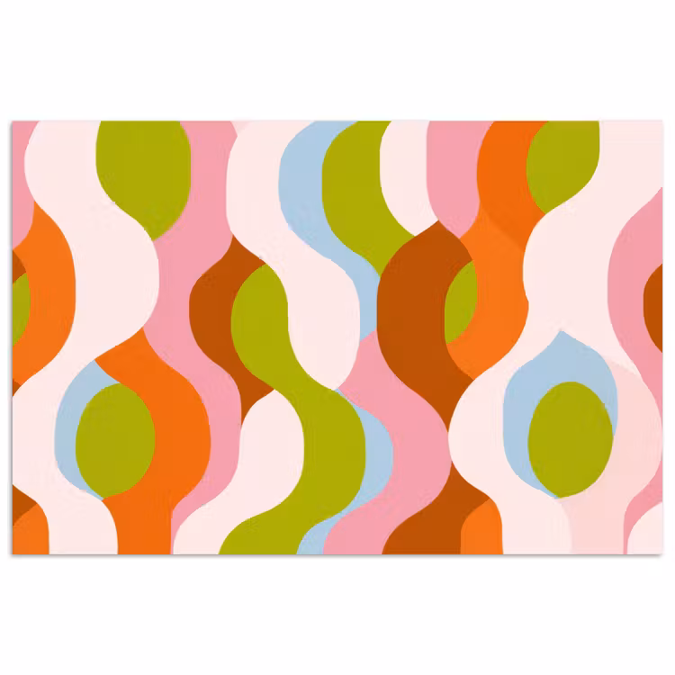 Abstract - Vormen - Roze poster papier klein -3d