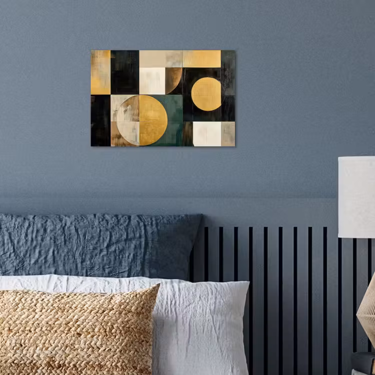 Abstract - Goud - Brons - Vormen - Geometrisch poster papier klein -sfeer2