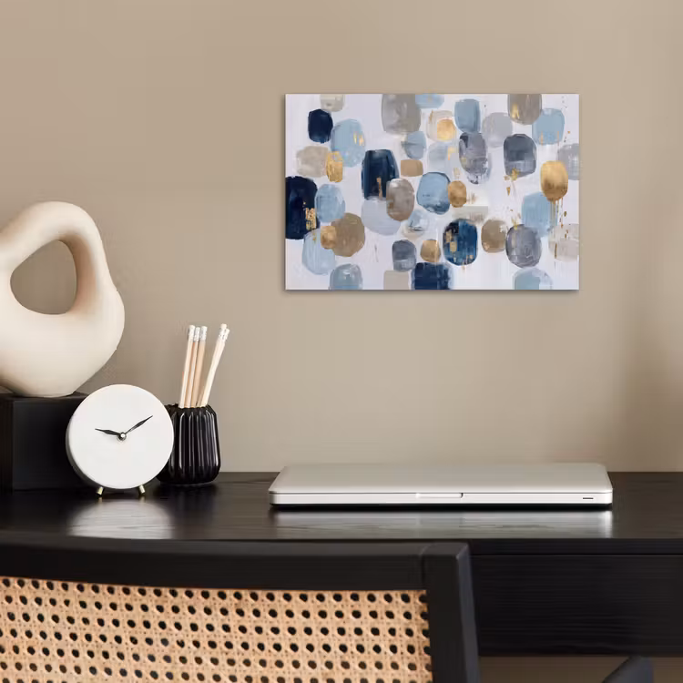 Abstract - Goud - Vormen poster papier klein -sfeer1