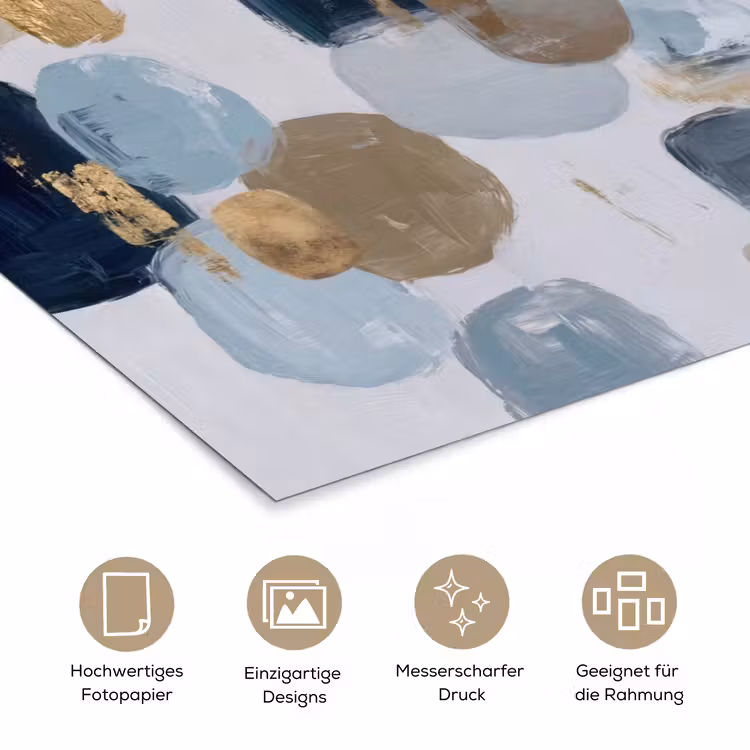 Abstract - Goud - Vormen poster papier klein -tcloseup_DE