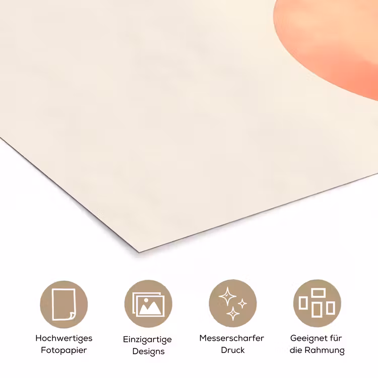 Abstract - Cirkels - Paars poster papier klein -tcloseup_DE