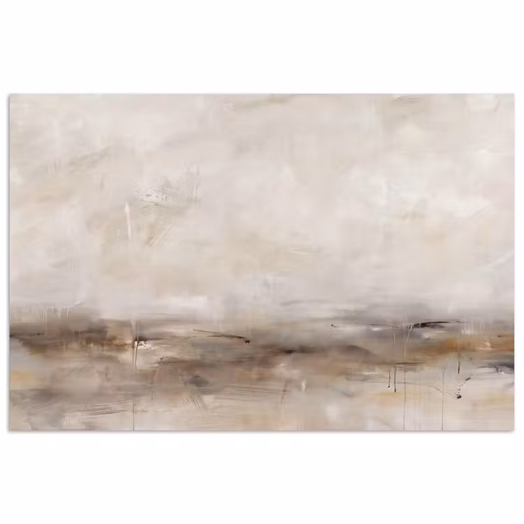 Abstrakt - Landschap - Modern - Beige - Kunst poster papier klein -3d