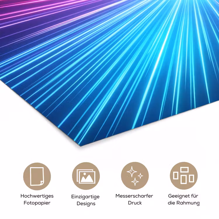 Abstract - Light - Burst - Modern - Colorful poster papier klein -tcloseup_DE
