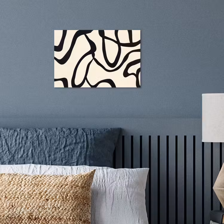 Abstract - Lijnen - Modern - Beige poster papier klein -sfeer2