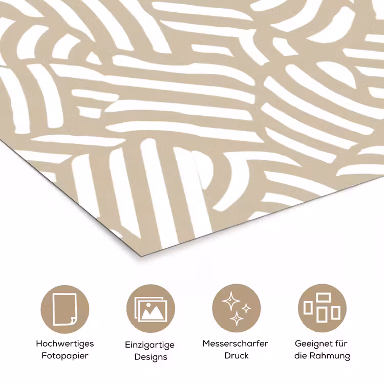 Abstract - Modern - Beige poster papier klein 62 -tcloseup_DE