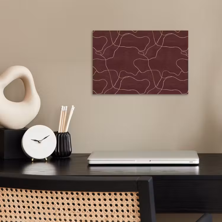 Abstract - Modern - Bruin poster papier klein 62 -sfeer1