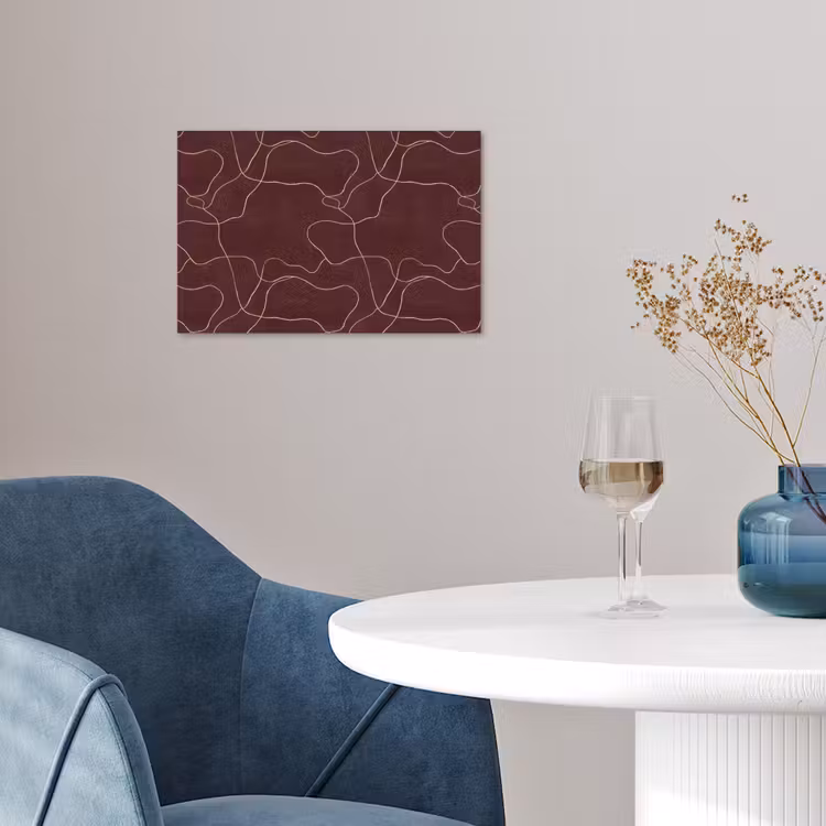 Abstract - Modern - Bruin poster papier klein 62 -sfeer3