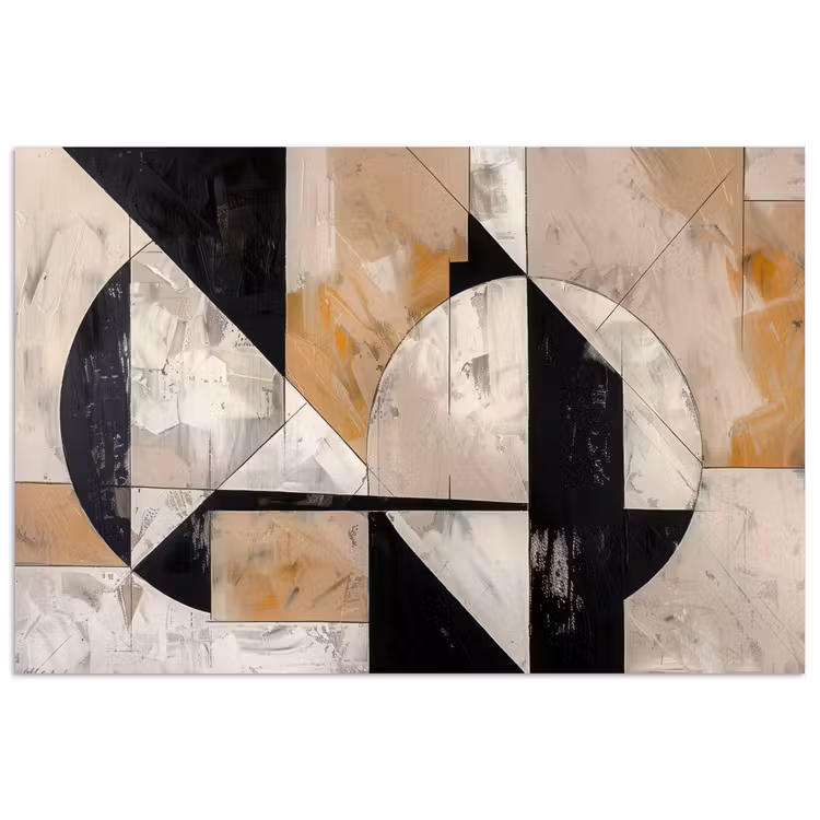 Abstract - Modern - Geometrisch - Pastel poster papier klein -3d
