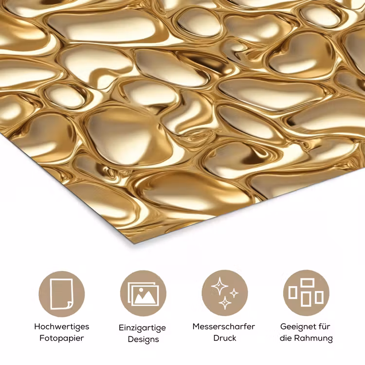 Abstract - Modern - Goud poster papier klein 62 -tcloseup_DE