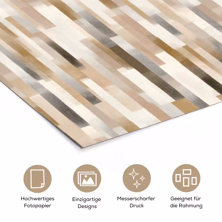 Abstract - Patroon - Kwaststreken poster papier klein 62 -tcloseup_DE