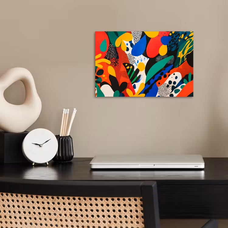 Abstract - Planten - Vormen - Kleurrijk poster papier klein -sfeer1