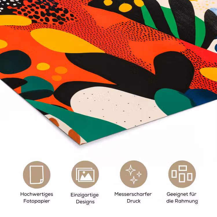 Abstract - Planten - Vormen - Kleurrijk poster papier klein -tcloseup_DE