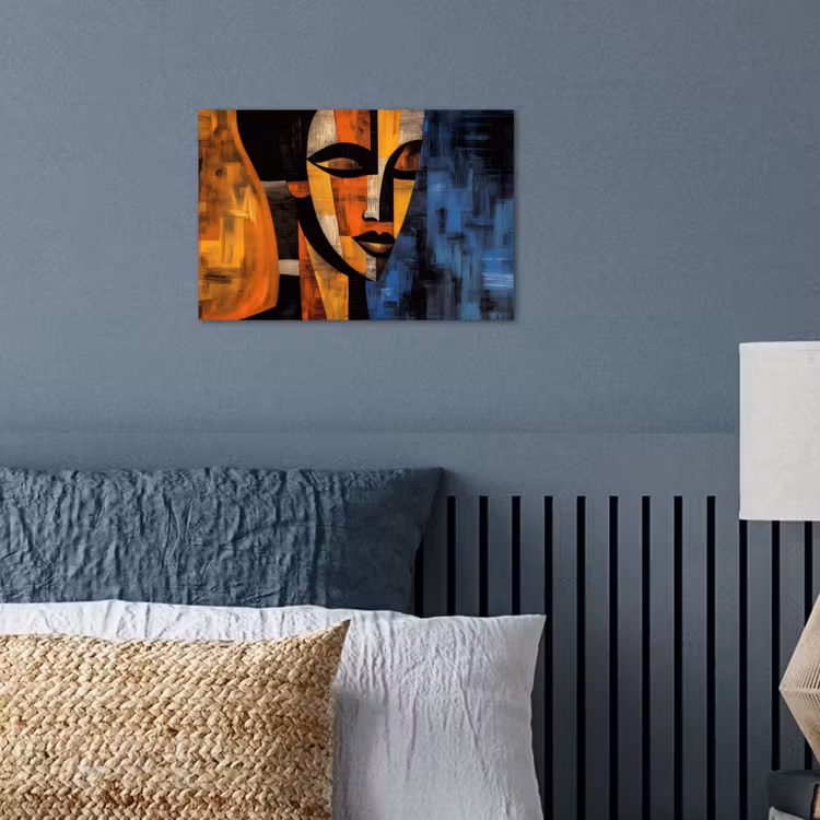 Abstract - Portret - Kleurvakken poster papier klein -sfeer2