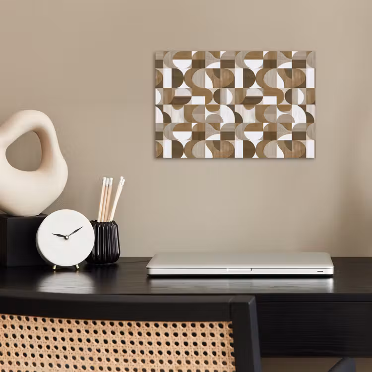 Abstract - Retro - Bruin poster papier klein 62 -sfeer1