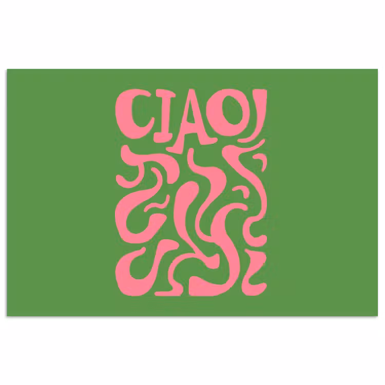 Abstract - Roze - Ciao - Vormen poster papier klein -3d