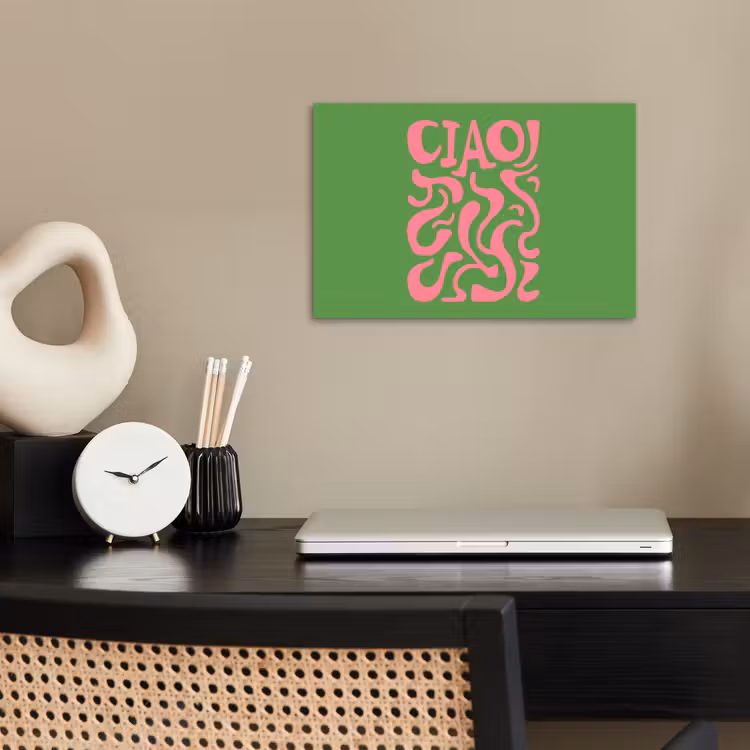 Abstract - Roze - Ciao - Vormen poster papier klein -sfeer1