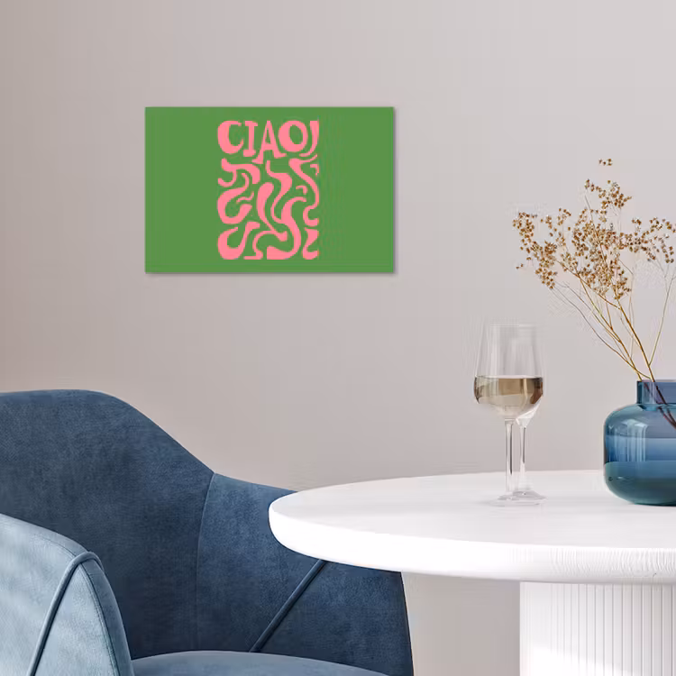 Abstract - Roze - Ciao - Vormen poster papier klein -sfeer3