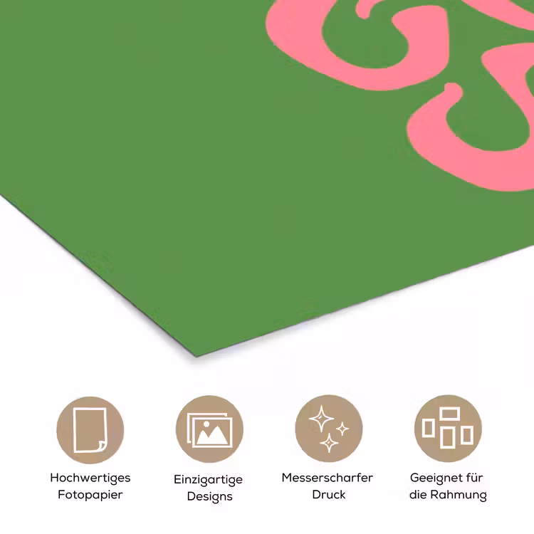 Abstract - Roze - Ciao - Vormen poster papier klein -tcloseup_DE