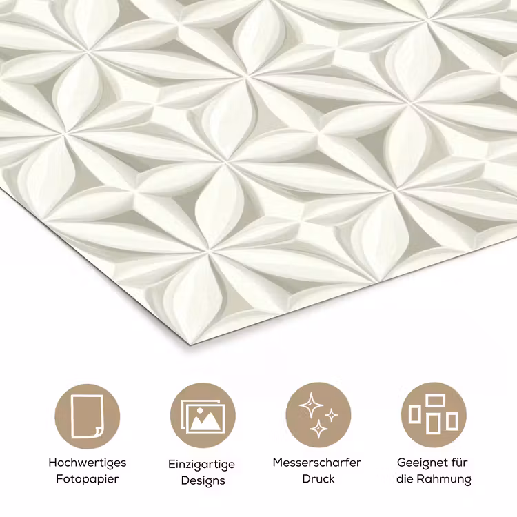 Abstract - Structuur - Grijs - Wit poster papier klein 62 -tcloseup_DE