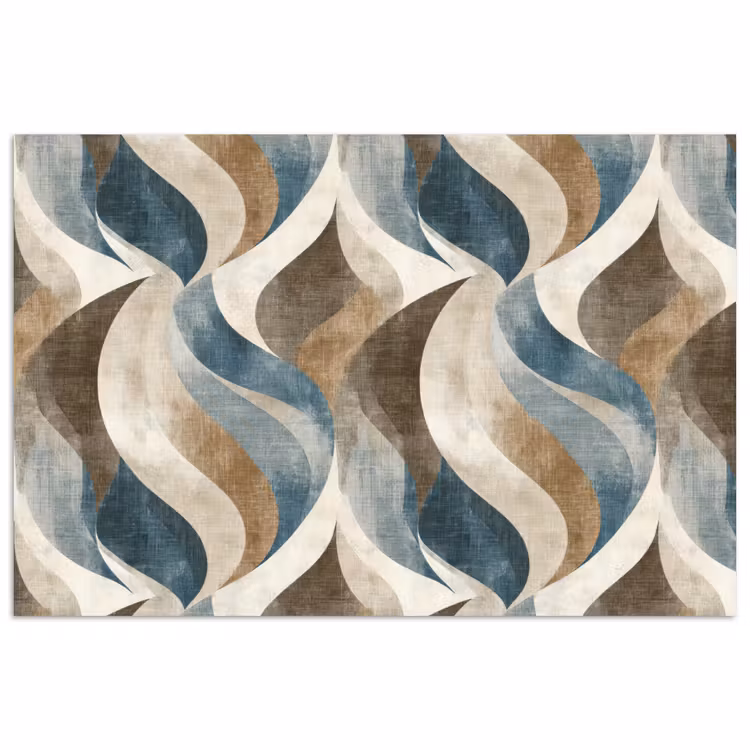 Abstract - Golven - Kleurrijk poster papier klein 62 -3d