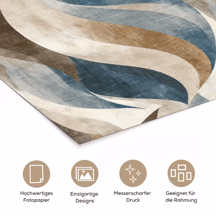 Abstract - Golven - Kleurrijk poster papier klein 62 -tcloseup_DE