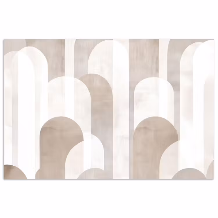 Abstracte bogen - Modern - Beige poster papier klein -3d