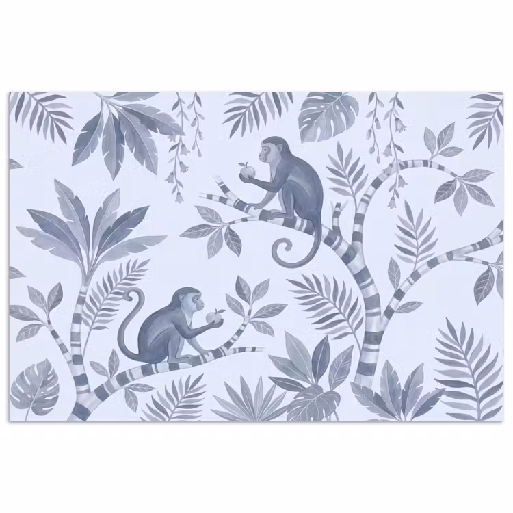 Aap - Boom - Bladeren - Jungle - Illustratie poster papier klein -3d