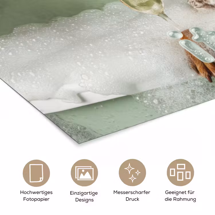 Soak it all in - Hond - Bad poster papier klein -tcloseup_DE