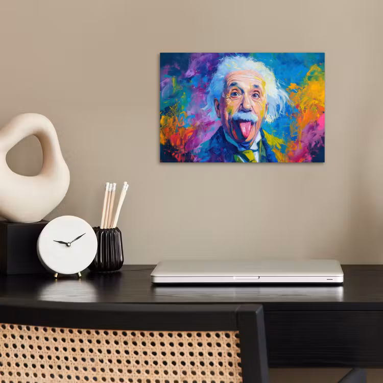 Oude man - Expressief - Kleurrijk poster papier klein -sfeer1