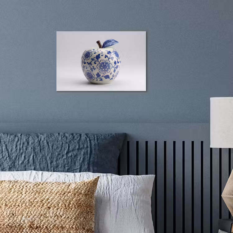 Appel - Blauw - Klassiek poster papier klein -sfeer2