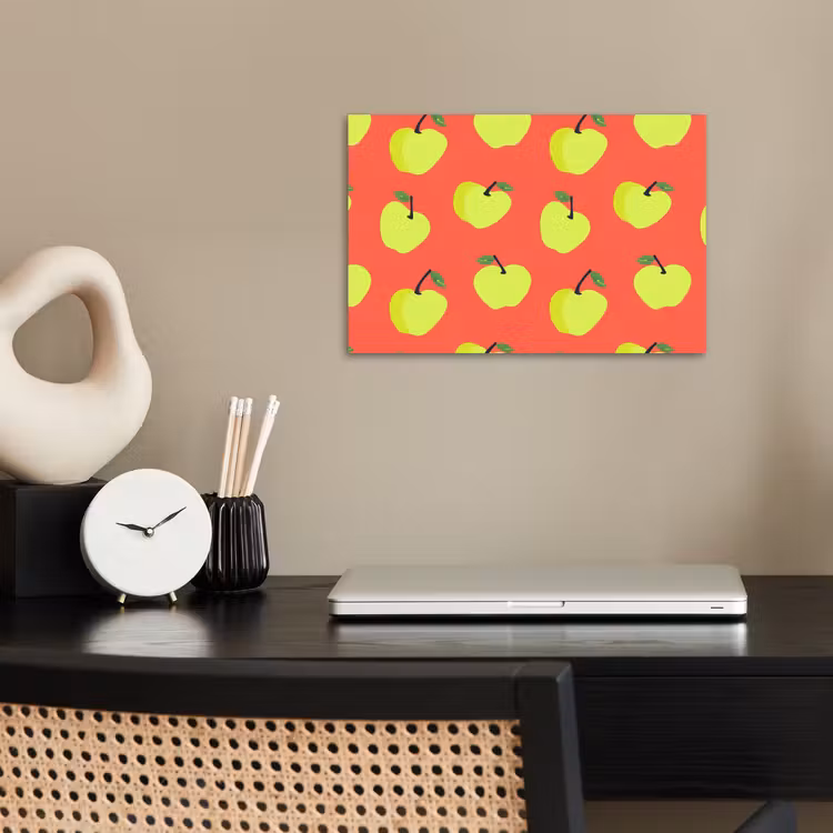 Appels - Modern - Groen poster papier klein 62 -sfeer1