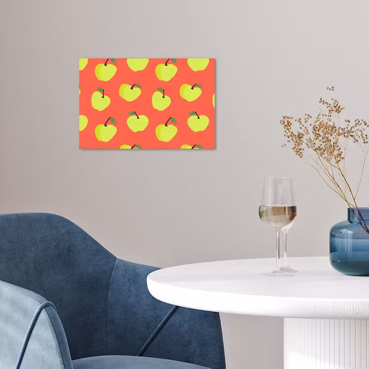 Appels - Modern - Groen poster papier klein 62 -sfeer3