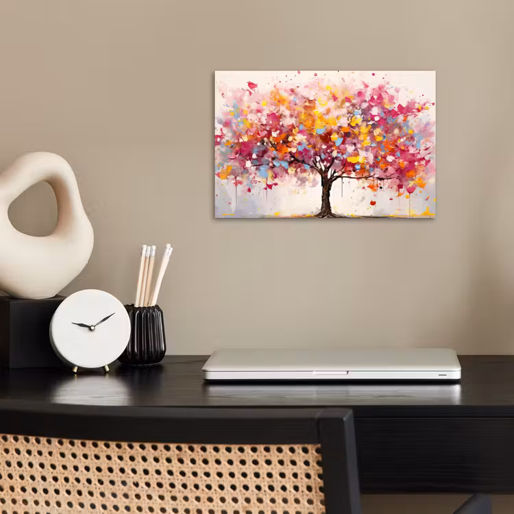 Aquarel - Boom - Kunst - Abstract poster papier klein -sfeer1