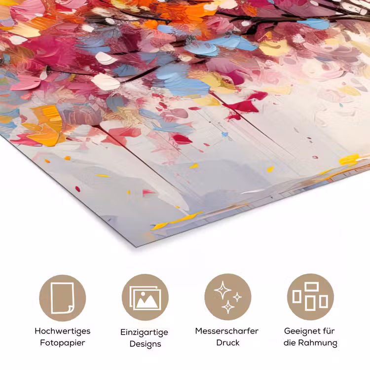 Aquarel - Boom - Kunst - Abstract poster papier klein -tcloseup_DE