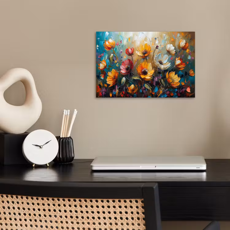 Watercolor - Bloemen - Kunst - Modern poster papier klein -sfeer1