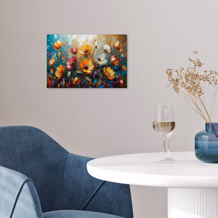Watercolor - Bloemen - Kunst - Modern poster papier klein -sfeer3
