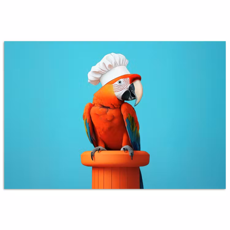 Ara - Koksmuts - Sokkel - Grappig poster papier klein -3d