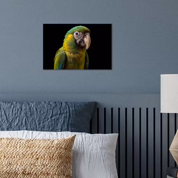 Ara - Portret - Groen poster papier klein -sfeer2